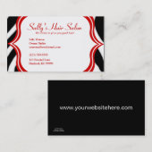 Zebra en rood profiel Visitekaartje 2 (Voorkant / Achterkant)