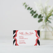 Zebra en rood profiel Visitekaartje 2 (Staand voorkant)