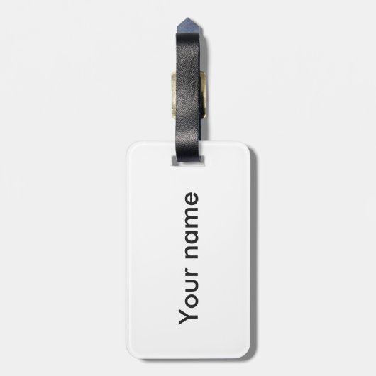 Zebra en roos struik bagagelabel (Achterkant verticaal)