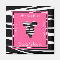 Zebra en Roze Kleding Baby shower Favor