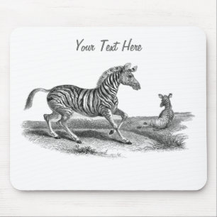 Zebra en wilde dieren Mousepad Muismat