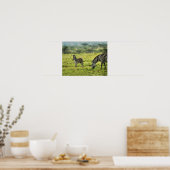 Zebra- en zebra-fauna poster (Keuken)
