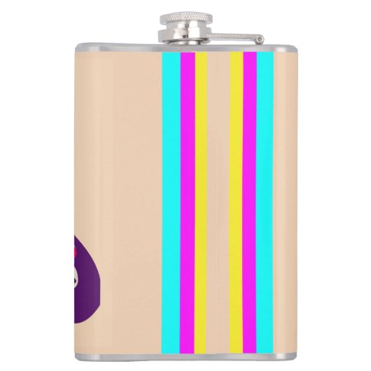 Zebra Erlenmeyer Heupfles (Achterkant)