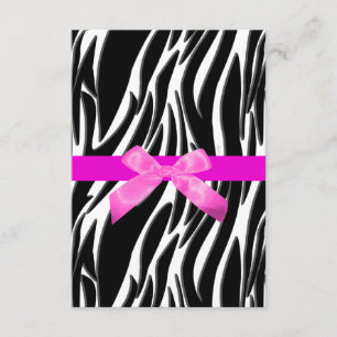 Zebra evenement uitnodiging Roze