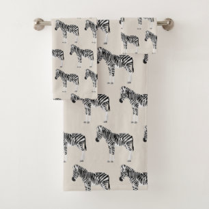 Zebra Exotic Animal Motif Beige