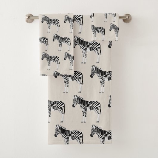 Zebra Exotic Animal Motif Beige (En situation)