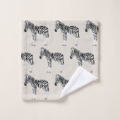 Zebra Exotic Animal Motif Beige (Gant de toilette)