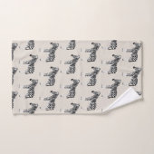Zebra Exotic Animal Motif Beige (Serviette à main)