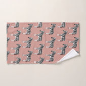 Zebra Exotic Animal Motif rose pâle (Serviette à main)