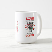 Zebra Express Your Love Mug Koffiemok (Voorkant rechts)
