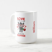 Zebra Express Your Love Mug Koffiemok (Voorkant links)