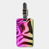 Zebra Eye Colorful Funky Bagagelabel (Voorkant verticaal)