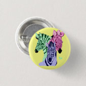 Zebra Eyesore Ronde Button 3,2 Cm (Voorkant /achterkant)