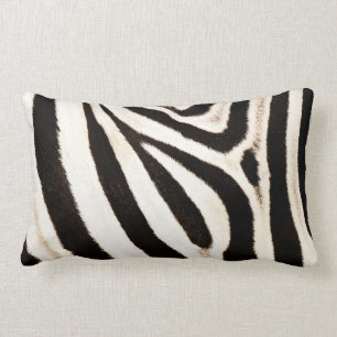 Zebra, Faux-fur, brede lumbar Kussen
