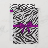 Zebra Feest Uitnodiging vrijgezellenfeest (Voorkant / Achterkant)