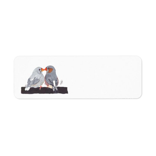 ZEBRA FINCH ETIKET (Voorkant)