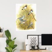 Zebra Finch Group - Taeniopygia guttata Poster (Thuiskantoor)