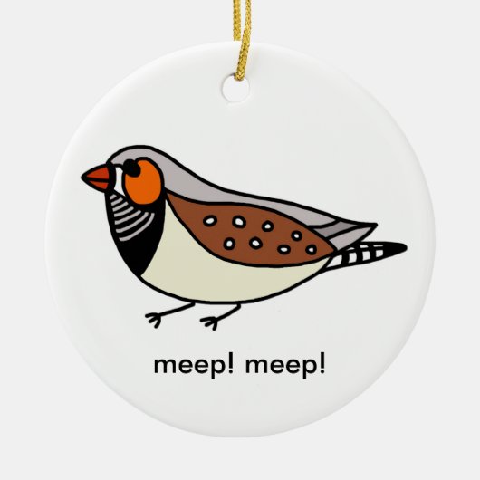 Zebra Finch Ornament (Voorkant)