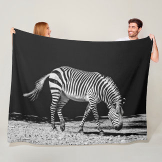 Zebra Fleece Blanket Deken