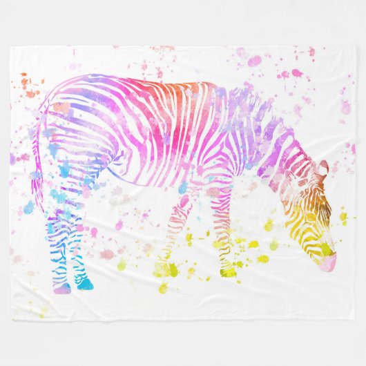 Zebra Fleece Deken (Voorkant (Horizontaal))