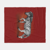 "Zebra" Fleece Deken (Voorkant (Horizontaal))