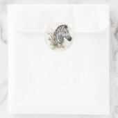 Zebra Floral Sticker (Tas)