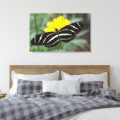 Zebra Flutterby Canvas Afdruk (Insitu (Slaapkamer))