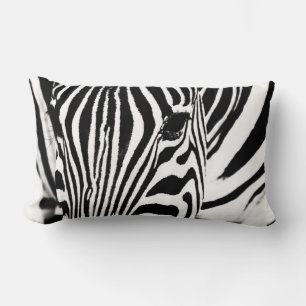 Zebra foto zwart-wit kussen