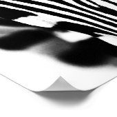 Zebra foto zwart-wit poster (Hoek)
