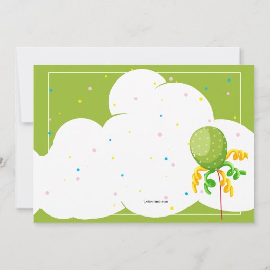 Zebra Frame Anniversaire Fête Invitation (Dos)