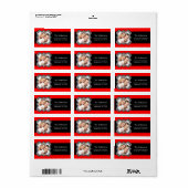 Zebra Frame VOTRE COULEUR ET Étiquette de adresse  (Feuille entière)