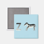 Zebra Fridge Magnet Magneet (Voorkant / Achterkant)