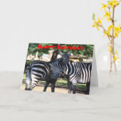 Zebra Friends Verjaardag Kaart (Gele Bloem)