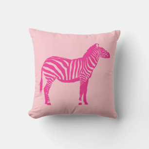 Zebra - Fuchsia en lichtroze Kussen