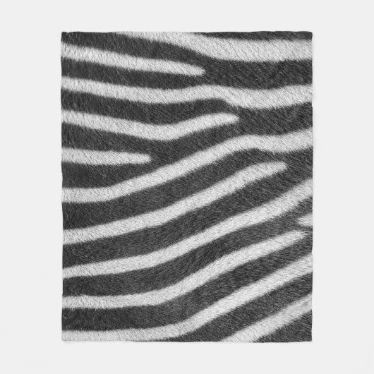 Zebra Fur Animal Pattern Fleece Deken (Voorkant)