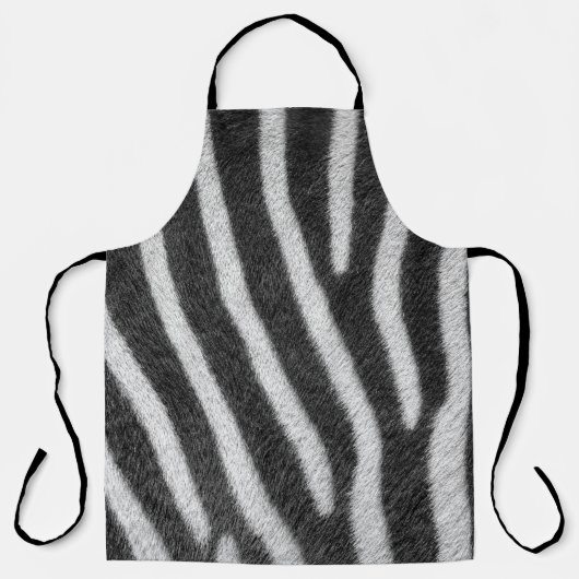Zebra Fur Animal Pattern Schort (Voorkant)