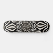 Zebra Fur Kaleidoscope Abstract Skateboard (Horizontaal)