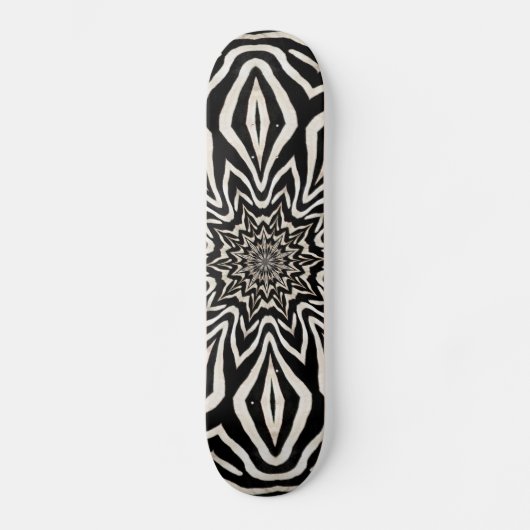 Zebra Fur Kaleidoscope Abstract Skateboard (Voorkant)