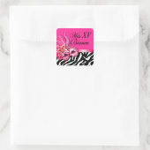 Zebra Fuschia Masquerade Quinceañera Sticker (Tas)