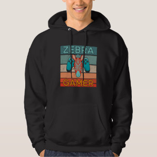 Zebra Gamer Afrika Gamen Game Dier Zebra Hoodie