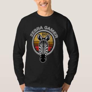 Zebra Gamer Can't Hear You I'm Gaming Zebra Gamer T-shirt