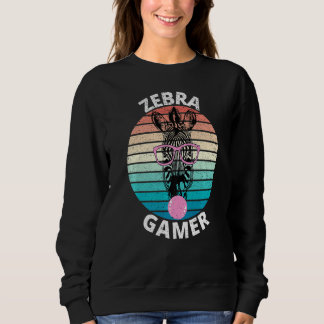 Zebra Gamer Grafisch Voor Gamer Kinderen Mannen & Trui