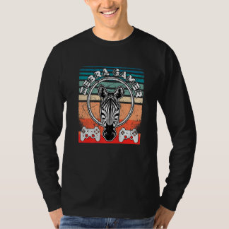 Zebra Gamer Kan je niet horen Ik ben aan het gamen T-shirt
