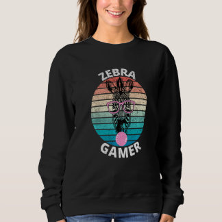 Zebra-gamergrafiek voor gamerkinderen mannen & vro trui
