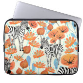 Zebra Garden Laptop Sleeve (Voorkant)