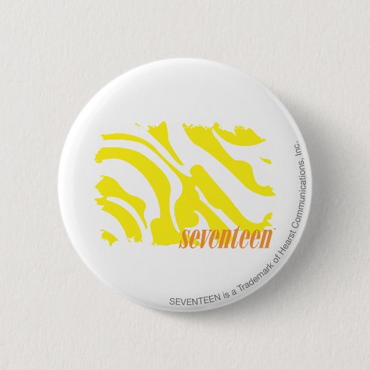 Zebra geel 2 ronde button 5,7 cm (Voorkant)