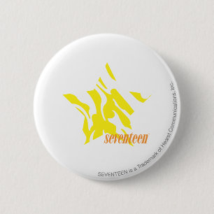 Zebra geel 3 ronde button 5,7 cm