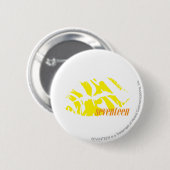 Zebra geel ronde button 5,7 cm (Voorkant /achterkant)
