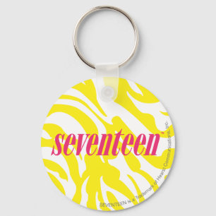 Zebra geel sleutelhanger