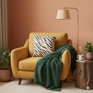 Zebra geïnspireerd zwart en beige Sierkussen